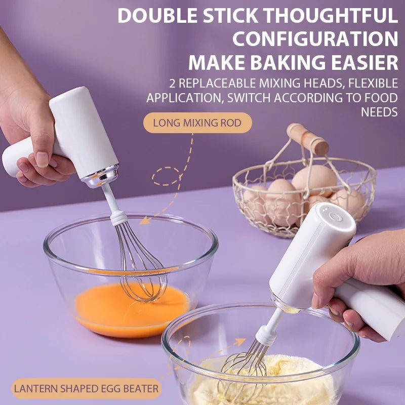 Batteur Électrique Rechargeable Sans Fil - Fouet À Main 3 Vitesses pour Pâtisserie, Crème et Gâteaux - Cuisine Chez Nadine