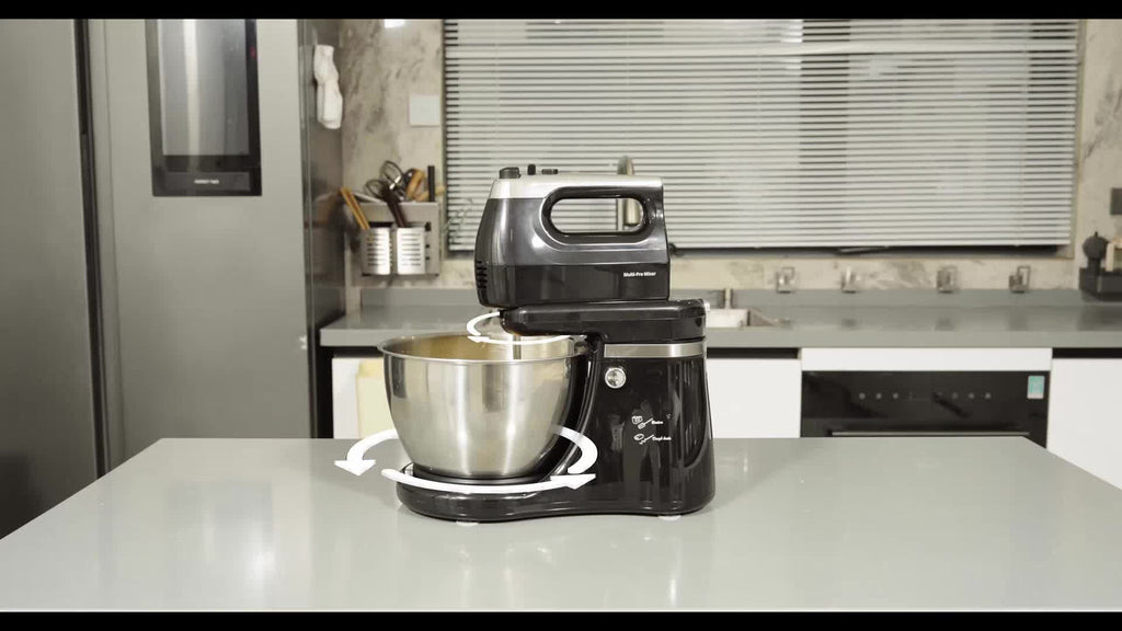 Batteur sur socle électrique automatique 4,8 L - 5 vitesses avec bol rotatif - Cuisine Chez Nadine