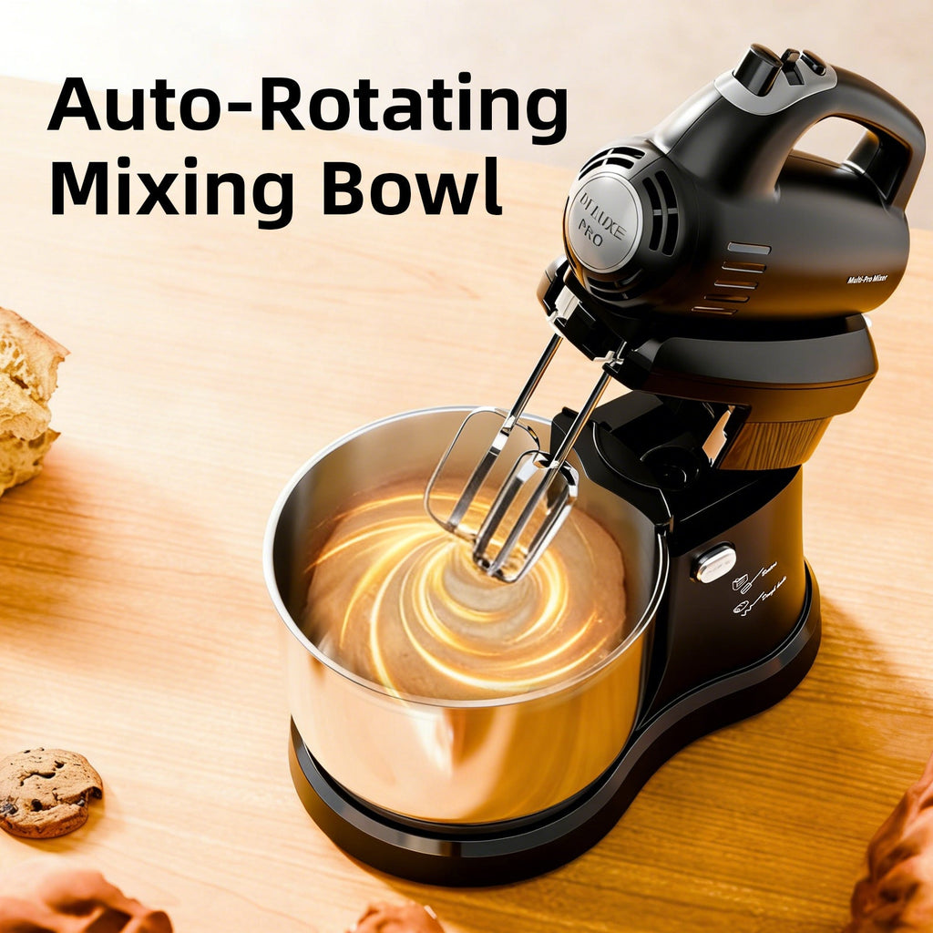 Batteur sur socle électrique automatique 4,8 L - 5 vitesses avec bol rotatif - Cuisine Chez Nadine