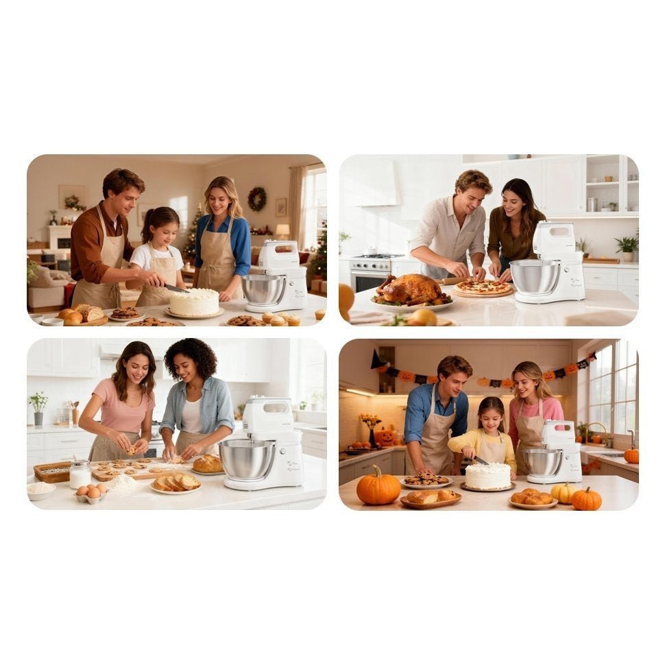 Batteur sur socle électrique automatique 4,8 L - 5 vitesses avec bol rotatif - Cuisine Chez Nadine