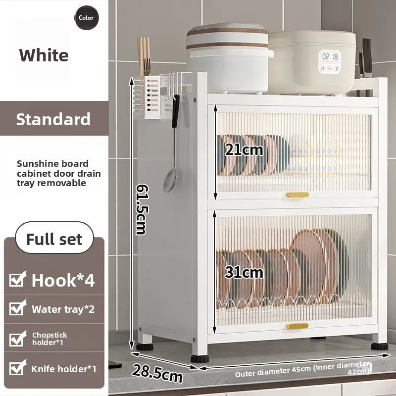 Boîte de rangement de cuisine avec porte, égouttoir à vaisselle anti - poussière, à poser sur le plan de travail, porte - baguettes, porte - assiettes, égouttoir à vaisselle - Cuisine Chez Nadine