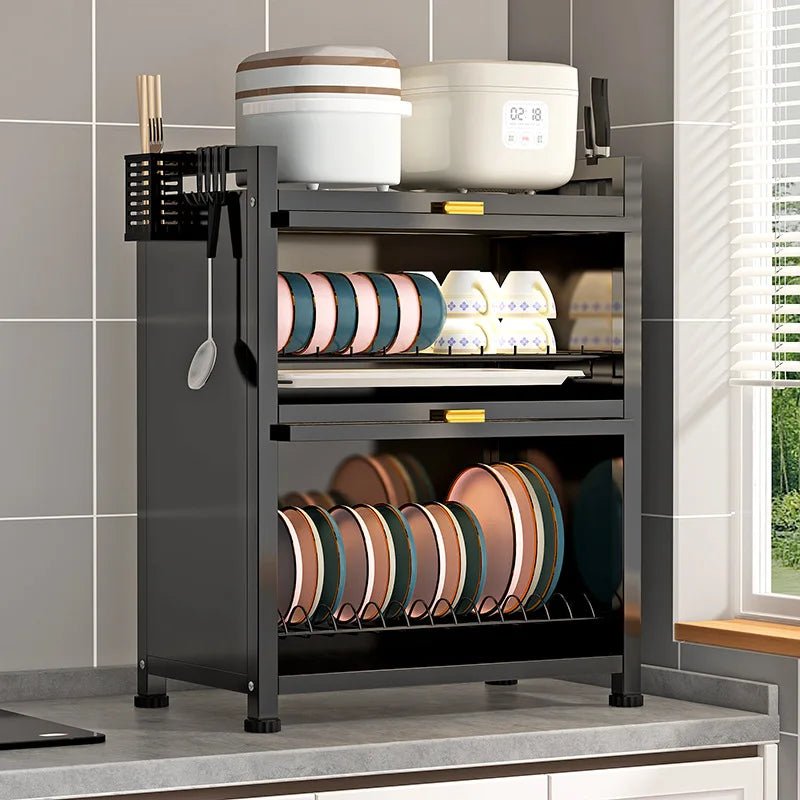 Boîte de rangement de cuisine avec porte, égouttoir à vaisselle anti - poussière, à poser sur le plan de travail, porte - baguettes, porte - assiettes, égouttoir à vaisselle - Cuisine Chez Nadine
