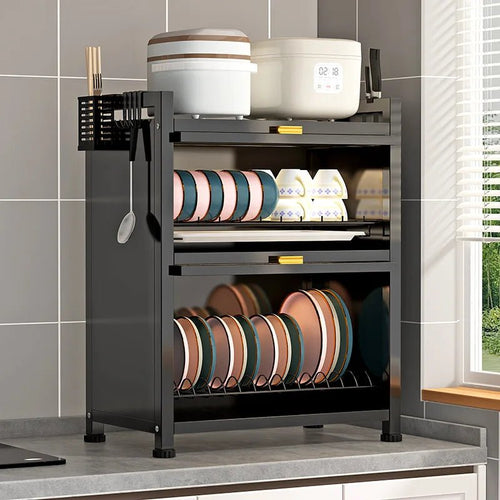 Boîte de rangement de cuisine avec porte, égouttoir à vaisselle anti - poussière, à poser sur le plan de travail, porte - baguettes, porte - assiettes, égouttoir à vaisselle - Cuisine Chez Nadine