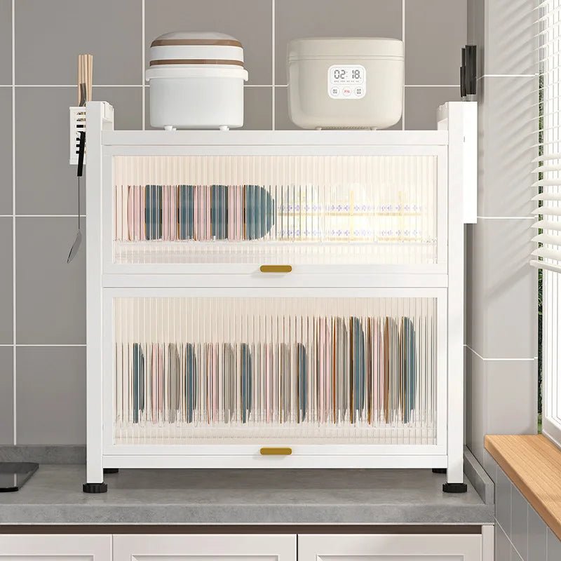 Boîte de rangement de cuisine avec porte, égouttoir à vaisselle anti - poussière, à poser sur le plan de travail, porte - baguettes, porte - assiettes, égouttoir à vaisselle - Cuisine Chez Nadine
