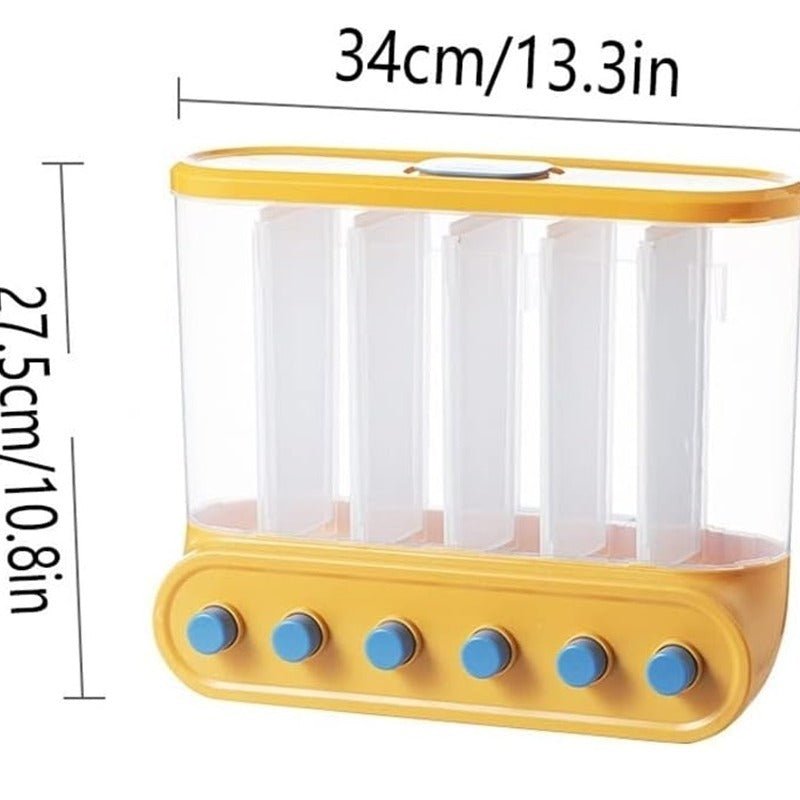 Boîte de rangement murale multifonction avec compartiments - Distributeur de céréales et grains hermétique - Organisateur cuisine anti - insectes et humidité - Cuisine Chez Nadine
