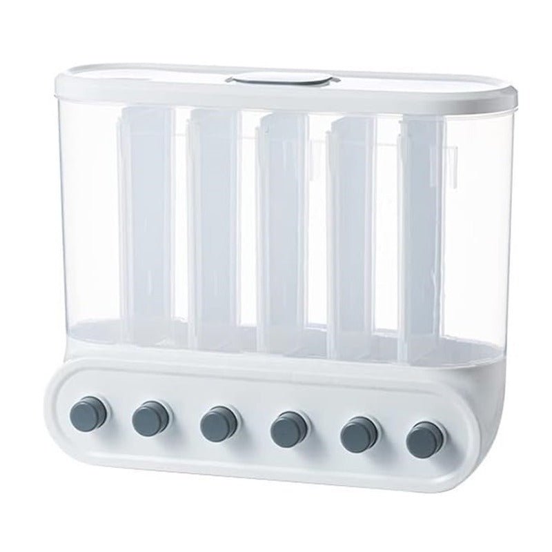 Boîte de rangement murale multifonction avec compartiments - Distributeur de céréales et grains hermétique - Organisateur cuisine anti - insectes et humidité - Cuisine Chez Nadine