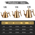 Bouilloire à Thé pour Cuisinière Sécuritaire Acier Inoxydable 304 1L/1.5L/2L avec Infuseur Amovible Thé Fleurs Café - Cuisine Chez Nadine