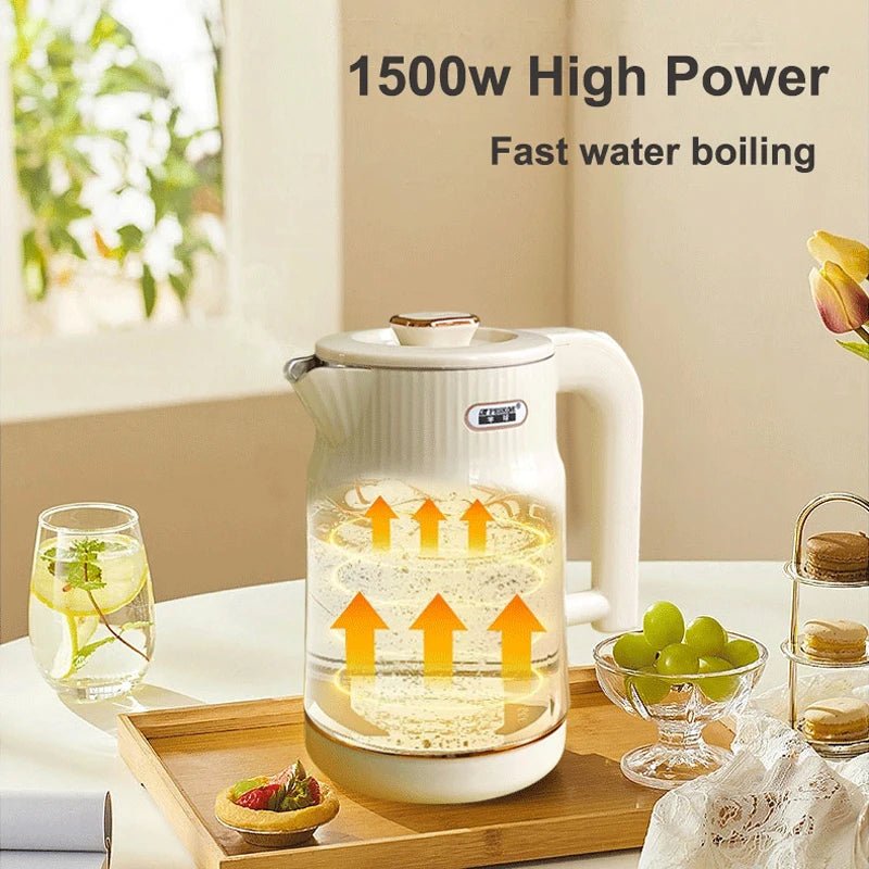 Bouilloire Électrique 3L 1500W - Double Paroi Isotherme avec Maintien au Chaud Intelligent - Cuisine Chez Nadine