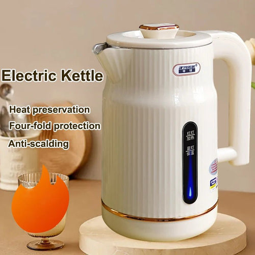 Bouilloire Électrique 3L 1500W - Double Paroi Isotherme avec Maintien au Chaud Intelligent - Cuisine Chez Nadine