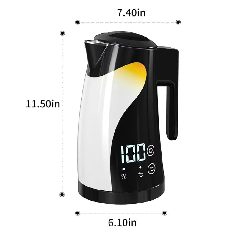 Bouilloire Électrique Col de Cygne 1,2L en Acier Inoxydable avec Contrôle de Température 1300W - Théière et Cafetière - Cuisine Chez Nadine