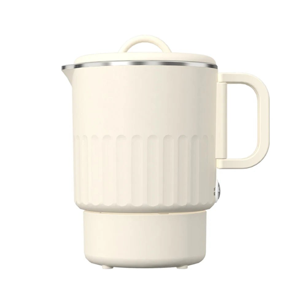 Bouilloire Électrique Portable 1L en Acier Inoxydable avec Panier Vapeur - Mini Bouilloire 600W pour Maison, Bureau et Voyage - Cuisine Chez Nadine