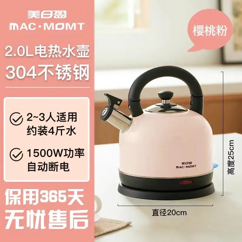 Bouilloire Électrique Premium en Acier Inoxydable 304 - Ébullition Rapide et Sécuritaire - Cuisine Chez Nadine