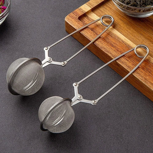 Boule à Thé Cuillère Acier Inoxydable Infuseur Filtre Presse Feuilles Herbes Passoire avec Poignée - Cuisine Chez Nadine