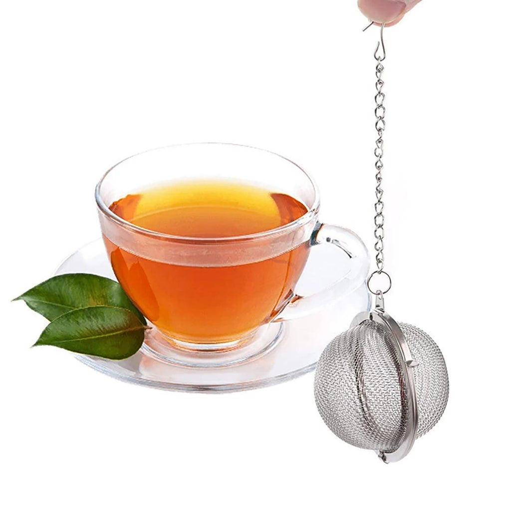 Boule à Thé Infuseur en Acier Inoxydable Forme Sphérique Filtre pour Épices et Thé - Cuisine Chez Nadine