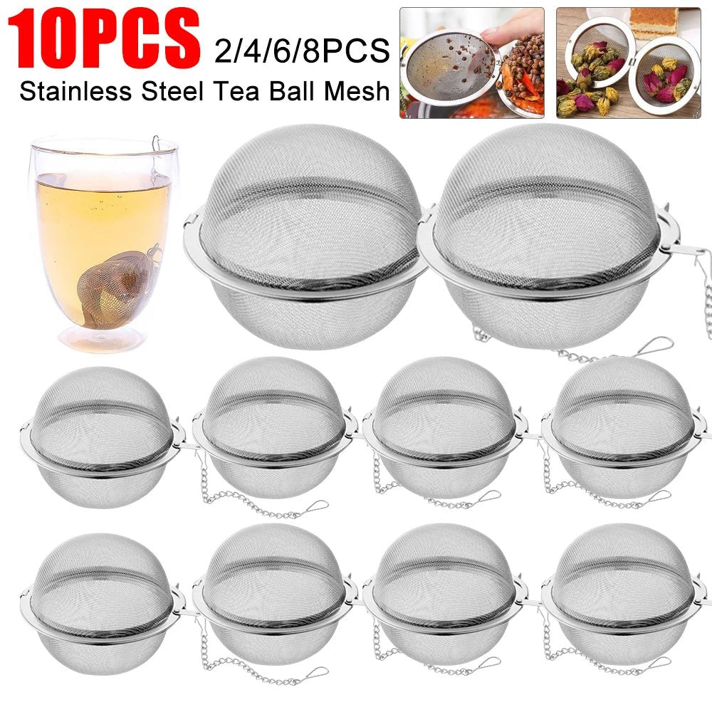 Boule à Thé Infuseur en Acier Inoxydable Forme Sphérique Filtre pour Épices et Thé - Cuisine Chez Nadine