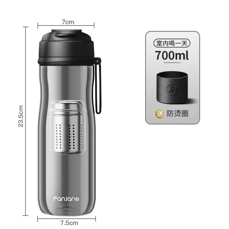 Bouteille Infuseur à Thé de Voyage avec Grand Infuseur Amovible Sans BPA TRITAN Sport - Cuisine Chez Nadine