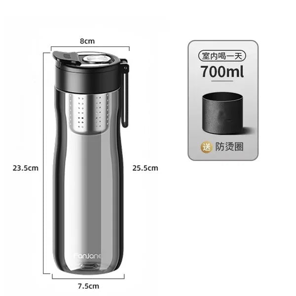 Bouteille Infuseur à Thé de Voyage avec Grand Infuseur Amovible Sans BPA TRITAN Sport - Cuisine Chez Nadine