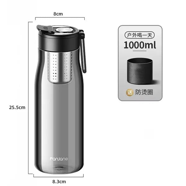 Bouteille Infuseur à Thé de Voyage avec Grand Infuseur Amovible Sans BPA TRITAN Sport - Cuisine Chez Nadine