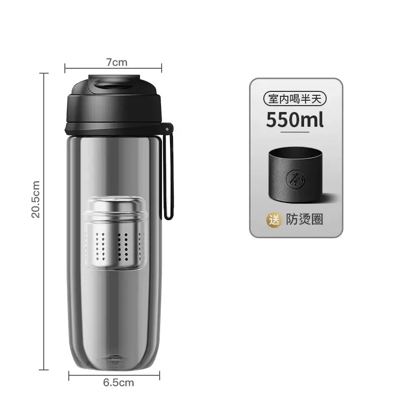 Bouteille Infuseur à Thé de Voyage avec Grand Infuseur Amovible Sans BPA TRITAN Sport - Cuisine Chez Nadine