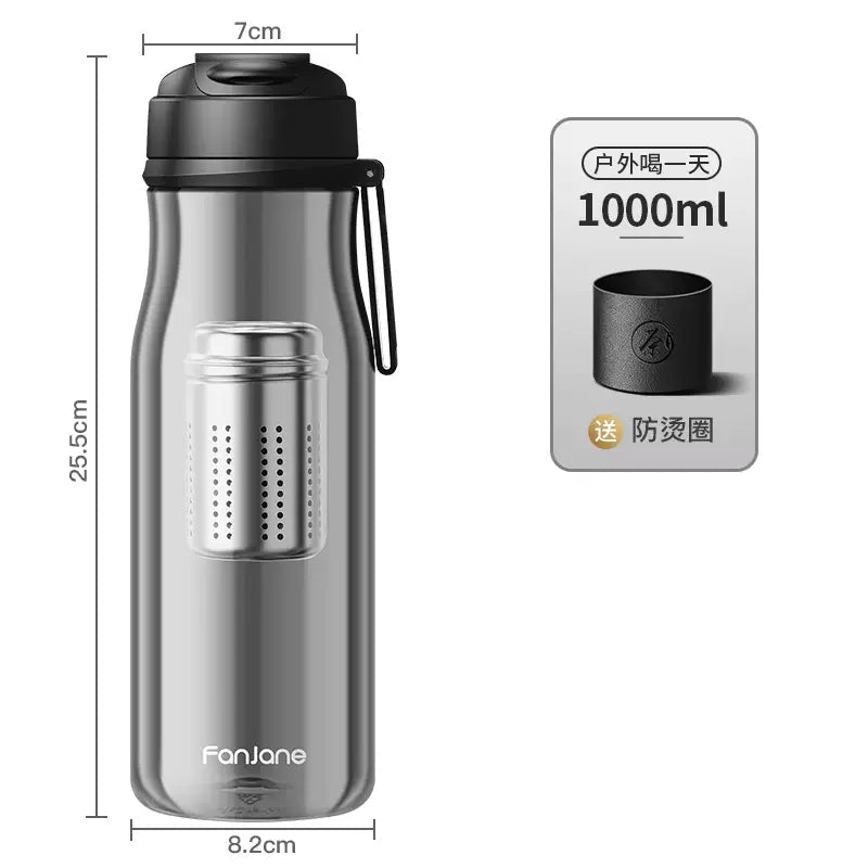 Bouteille Infuseur à Thé de Voyage avec Grand Infuseur Amovible Sans BPA TRITAN Sport - Cuisine Chez Nadine