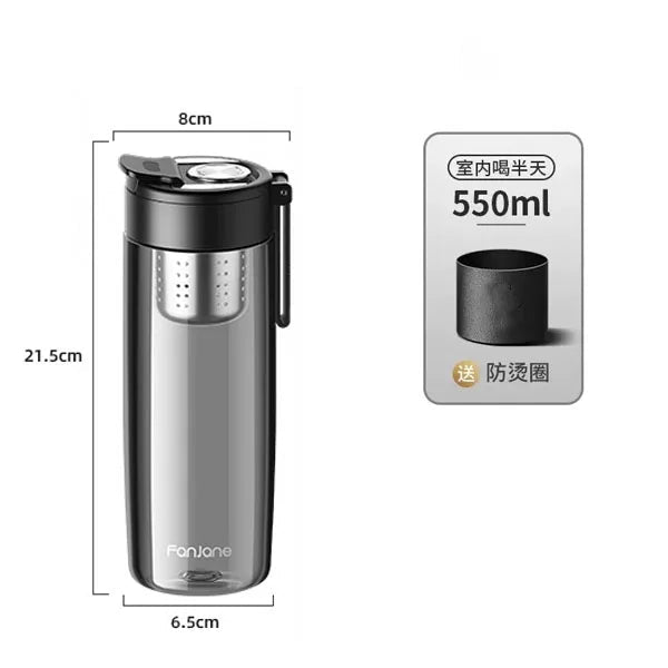 Bouteille Infuseur à Thé de Voyage avec Grand Infuseur Amovible Sans BPA TRITAN Sport - Cuisine Chez Nadine