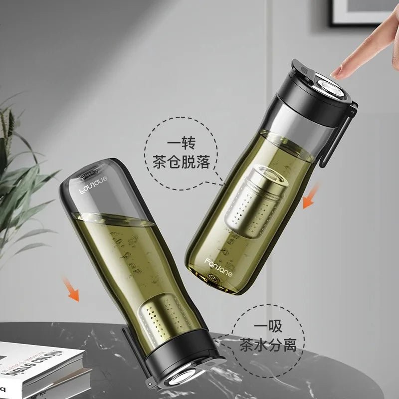 Bouteille Infuseur à Thé de Voyage avec Grand Infuseur Amovible Sans BPA TRITAN Sport - Cuisine Chez Nadine