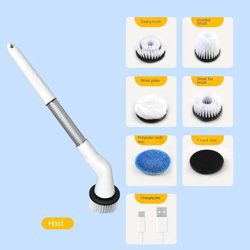 Brosse Électrique de Nettoyage 5 - en - 1 Rechargeable USB - Nettoyeur Automatique Multifonction pour Cuisine et Salle de Bain - Cuisine Chez Nadine