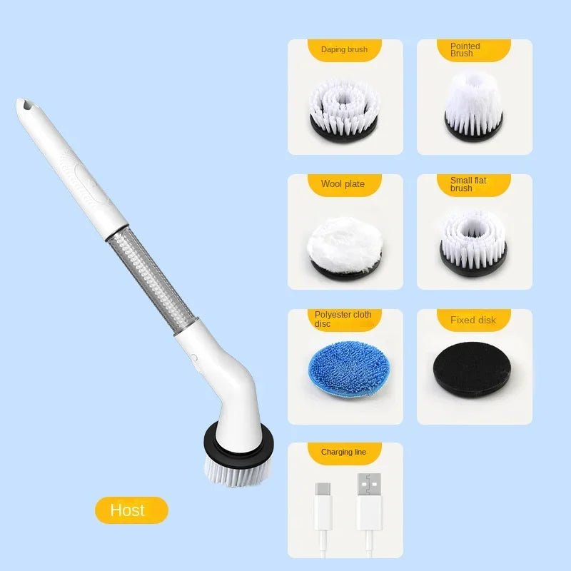 Brosse Électrique de Nettoyage 5 - en - 1 Rechargeable USB - Nettoyeur Automatique Multifonction pour Cuisine et Salle de Bain - Cuisine Chez Nadine