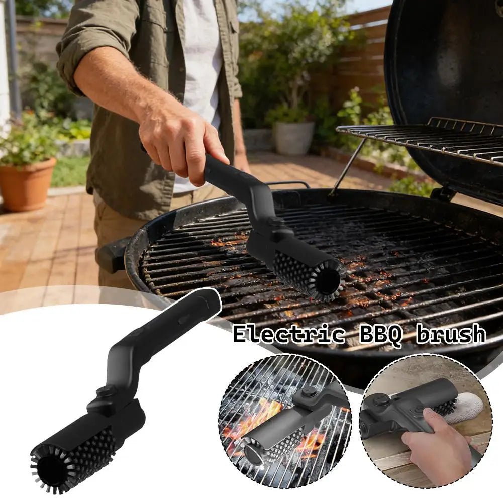 Brosse Électrique Sans Fil pour Grill BBQ - Nettoyeur Rechargeable USB - C avec Composants Anti - Rouille pour Extérieur - Cuisine Chez Nadine