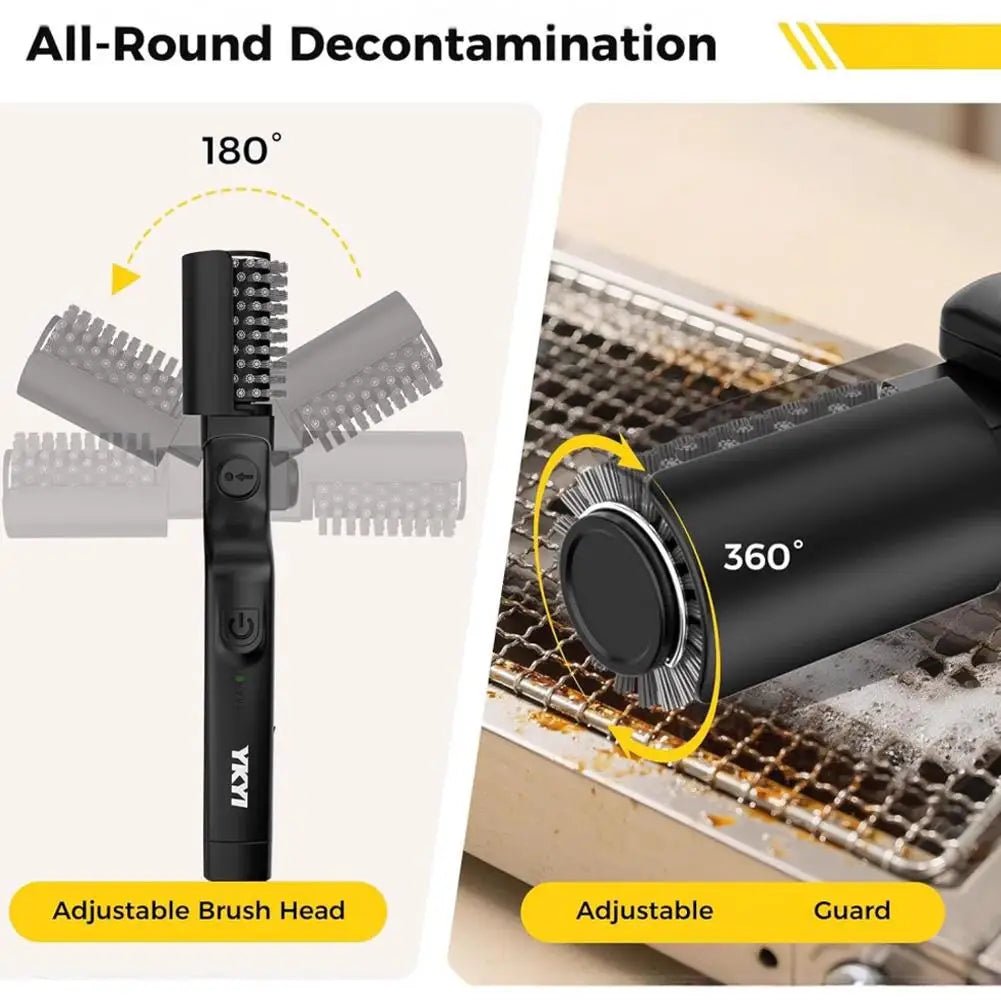 Brosse Électrique Sans Fil pour Grill BBQ - Nettoyeur Rechargeable USB - C avec Composants Anti - Rouille pour Extérieur - Cuisine Chez Nadine