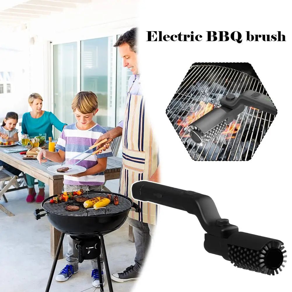 Brosse Électrique Sans Fil pour Grill BBQ - Nettoyeur Rechargeable USB - C avec Composants Anti - Rouille pour Extérieur - Cuisine Chez Nadine