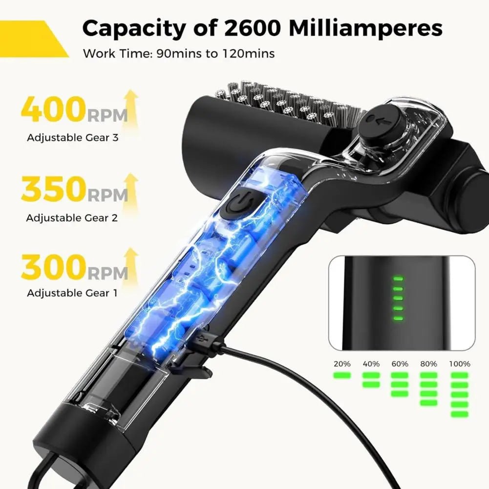 Brosse Électrique Sans Fil pour Grill BBQ - Nettoyeur Rechargeable USB - C avec Composants Anti - Rouille pour Extérieur - Cuisine Chez Nadine