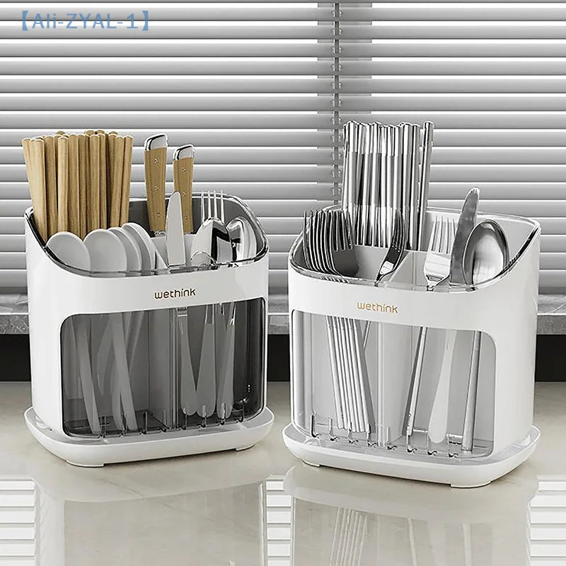 Cage à baguettes multifonctionnelle, plateau de drainage détachable, grand support de rangement pour vaisselle de cuisine - Cuisine Chez Nadine