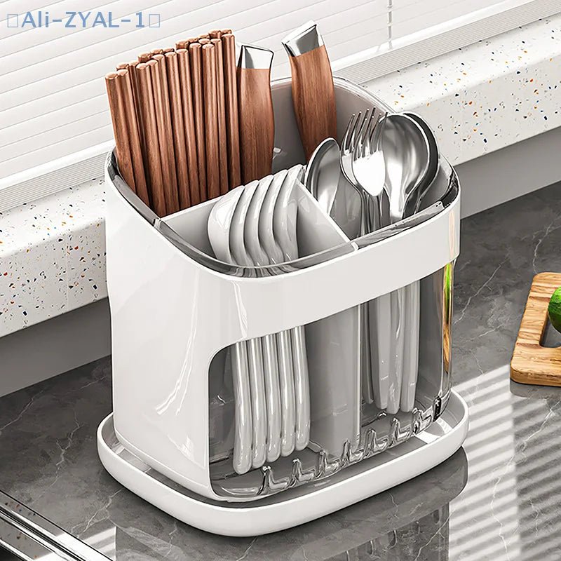 Cage à baguettes multifonctionnelle, plateau de drainage détachable, grand support de rangement pour vaisselle de cuisine - Cuisine Chez Nadine