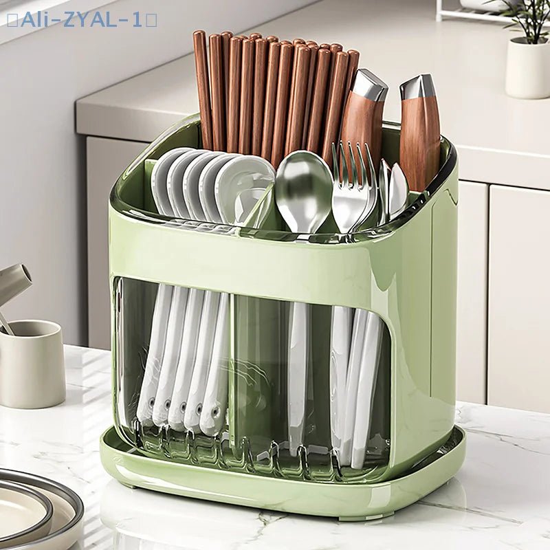 Cage à baguettes multifonctionnelle, plateau de drainage détachable, grand support de rangement pour vaisselle de cuisine - Cuisine Chez Nadine