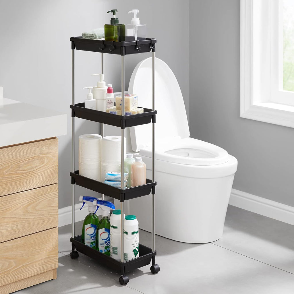Chariot de rangement à 4 étages Lifewit avec roulettes pour espaces étroits - Cuisine Chez Nadine