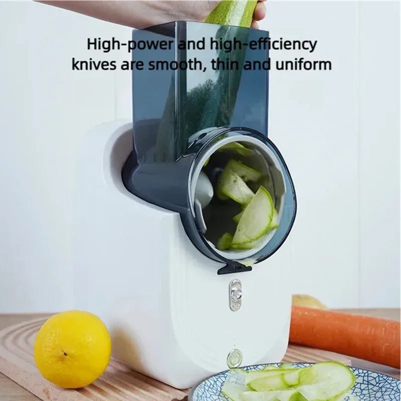 Coupe - Légumes Électrique Multifonction - Trancheuse et Râpe Automatique pour Cuisine Domestique 50W - Cuisine Chez Nadine