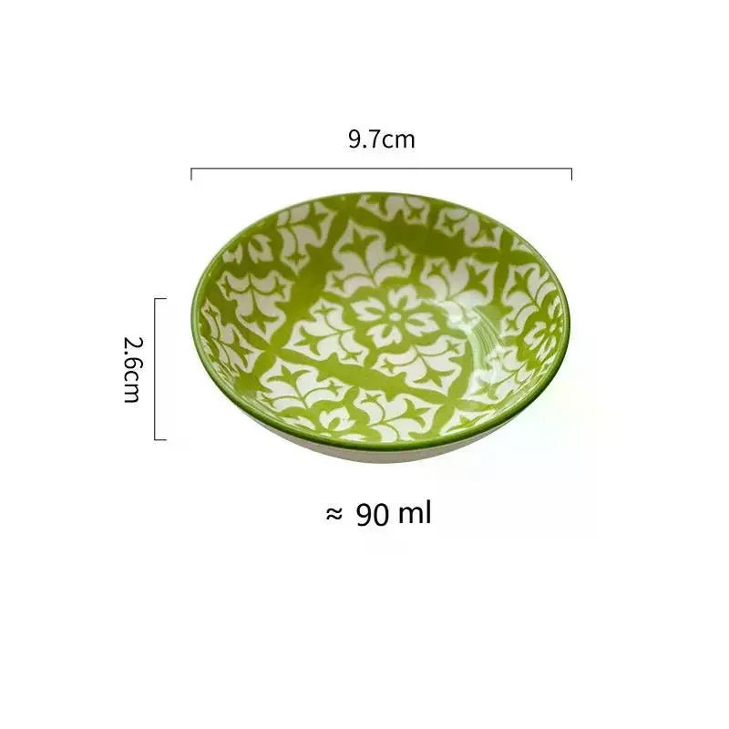 Coupelle en céramique style bohème pour condiments - Assiette à sauce pour cuisine, restaurants, sushis et pique - niques - Cuisine Chez Nadine