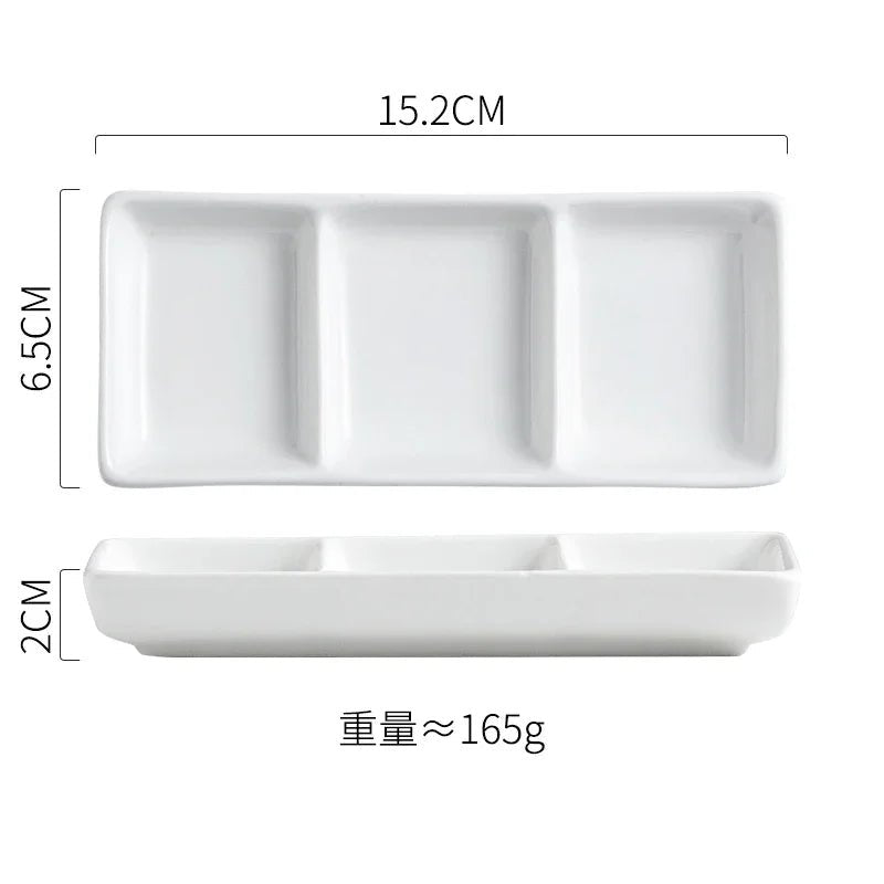 Coupelle en porcelaine blanche pour condiments - Assiette créative pour sushis, sauce soja et cuisine moléculaire - Cuisine Chez Nadine
