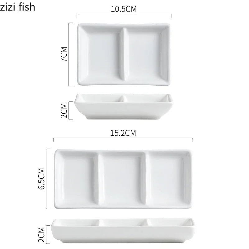 Coupelle en porcelaine blanche pour condiments - Assiette créative pour sushis, sauce soja et cuisine moléculaire - Cuisine Chez Nadine