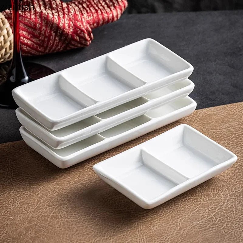 Coupelle en porcelaine blanche pour condiments - Assiette créative pour sushis, sauce soja et cuisine moléculaire - Cuisine Chez Nadine