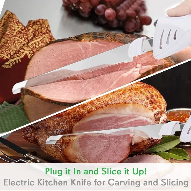 Couteau Électrique Sans Fil Rechargeable - Couteau à Viande Portable en Acier Inoxydable pour Cuisine - Cuisine Chez Nadine