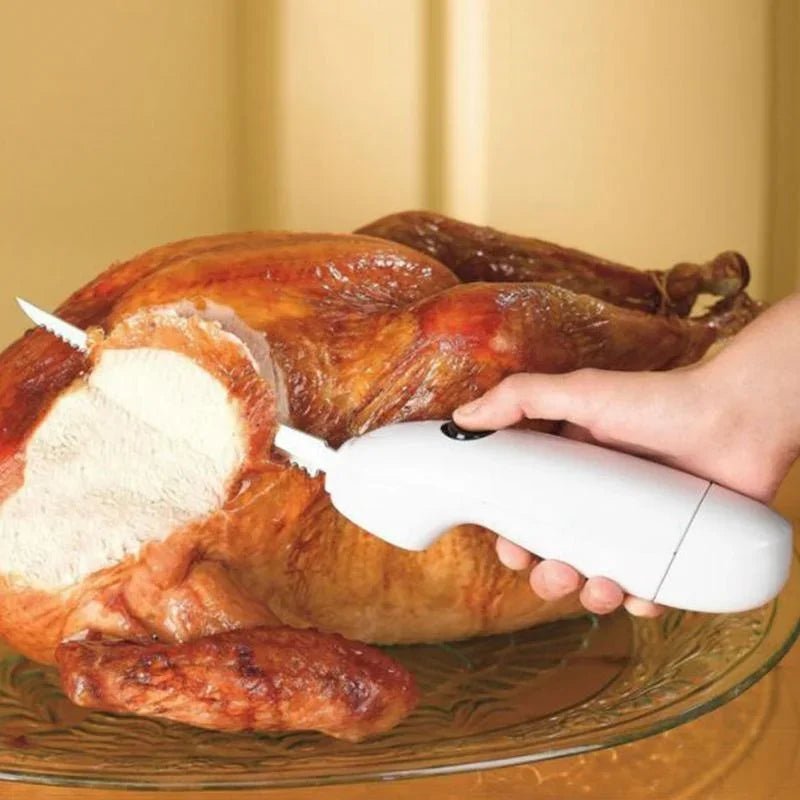 Couteau Électrique Sans Fil Rechargeable - Couteau à Viande Portable en Acier Inoxydable pour Cuisine - Cuisine Chez Nadine