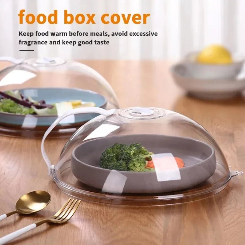 Couvercle Micro - ondes Anti - Éclaboussures Renforcé - Cloche Chauffage PP Rond avec Poignée Protection Huile Poussière - Cuisine Chez Nadine