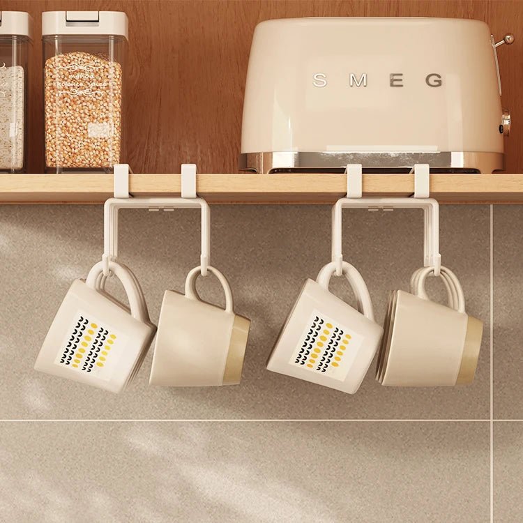 Crochet inférieur sans perçage pour rangement de cuisine, porte - tasses à café, porte - ustensiles de cuisine, égouttoir inversé - Cuisine Chez Nadine