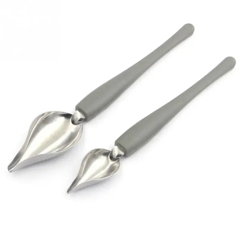 Cuillère de décoration culinaire en acier inoxydable - Outil professionnel pour sauces, desserts et présentation gastronomique - Cuisine Chez Nadine