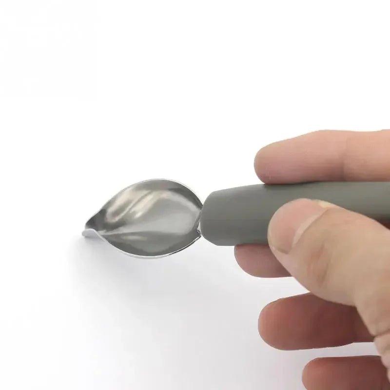 Cuillère de décoration culinaire en acier inoxydable - Outil professionnel pour sauces, desserts et présentation gastronomique - Cuisine Chez Nadine