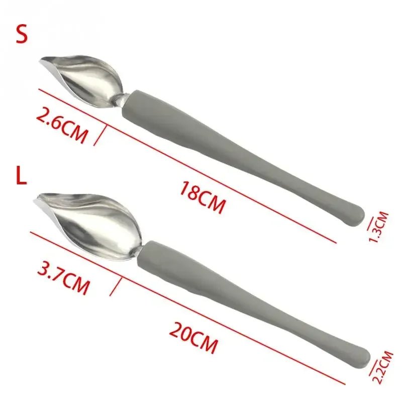 Cuillère de décoration culinaire en acier inoxydable - Outil professionnel pour sauces, desserts et présentation gastronomique - Cuisine Chez Nadine