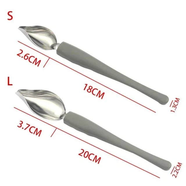 Cuillère de décoration culinaire en acier inoxydable - Outil professionnel pour sauces, desserts et présentation gastronomique - Cuisine Chez Nadine