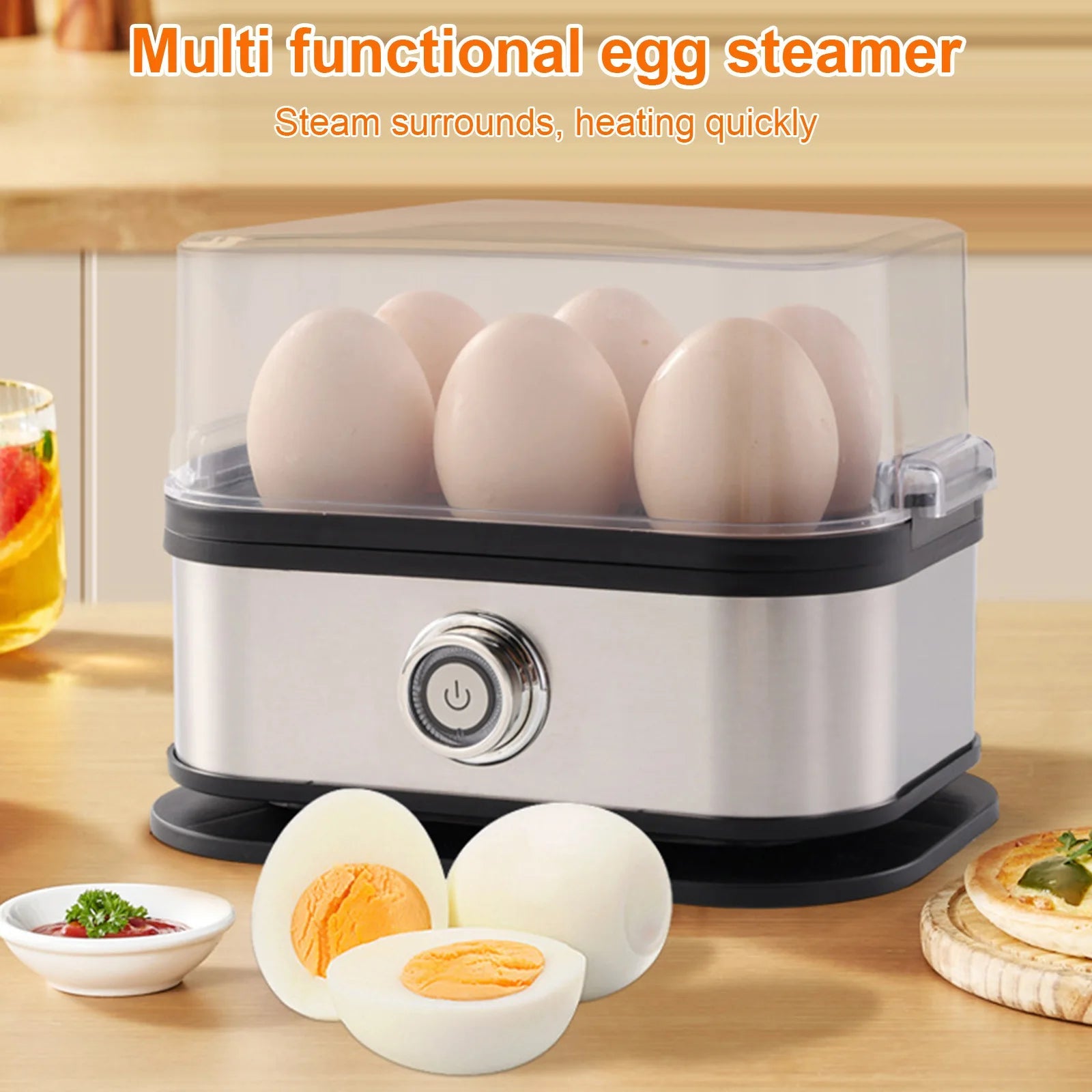Cuiseur à Œufs Électrique 6 Œufs - Cuiseur Vapeur Multifonction avec Arrêt Automatique pour Œufs Durs et Légumes - Cuisine Chez Nadine
